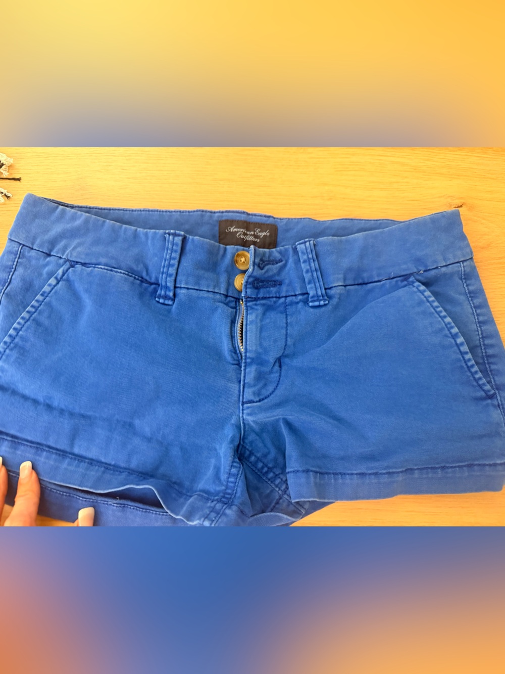 American Eagle Outfitters Royal Blue Stretchy Women's Shorts - Size 2